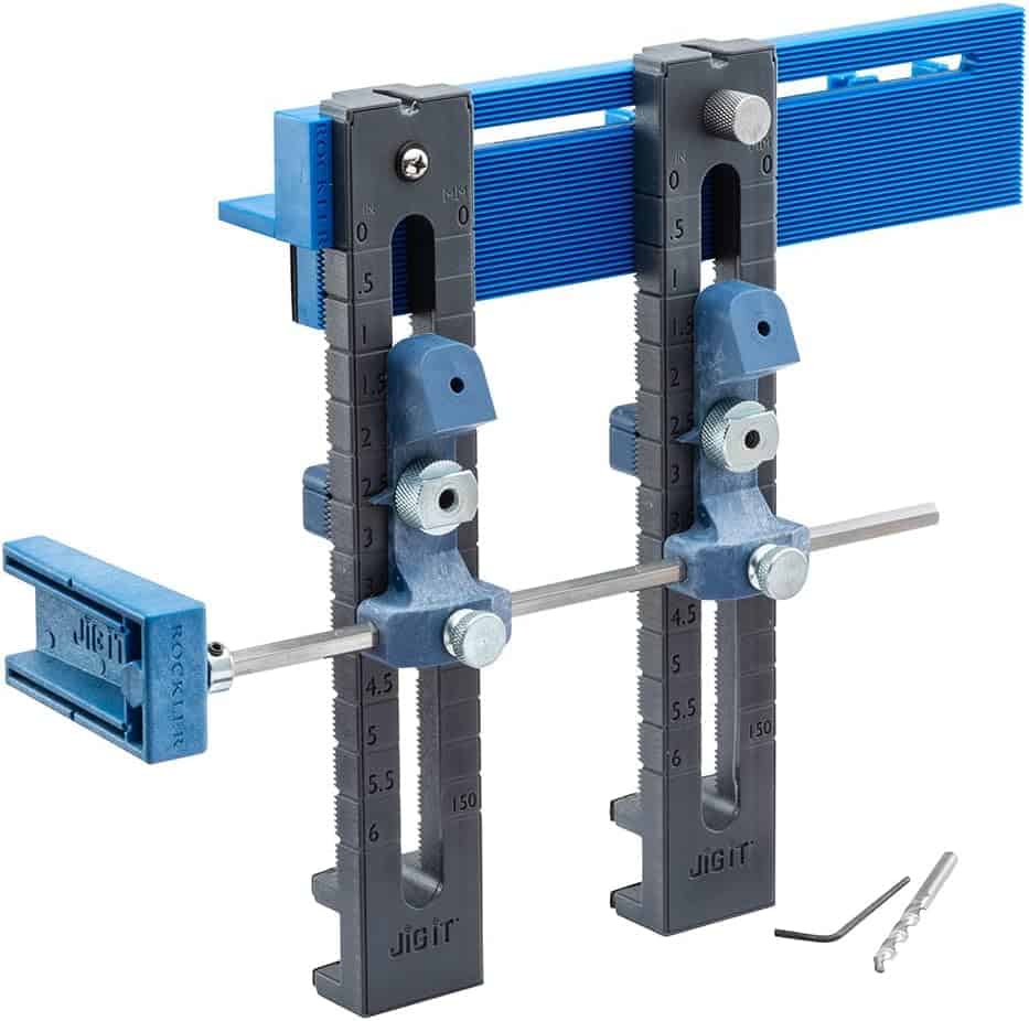Rockler portable drill guide for edge drilling and small parts registration